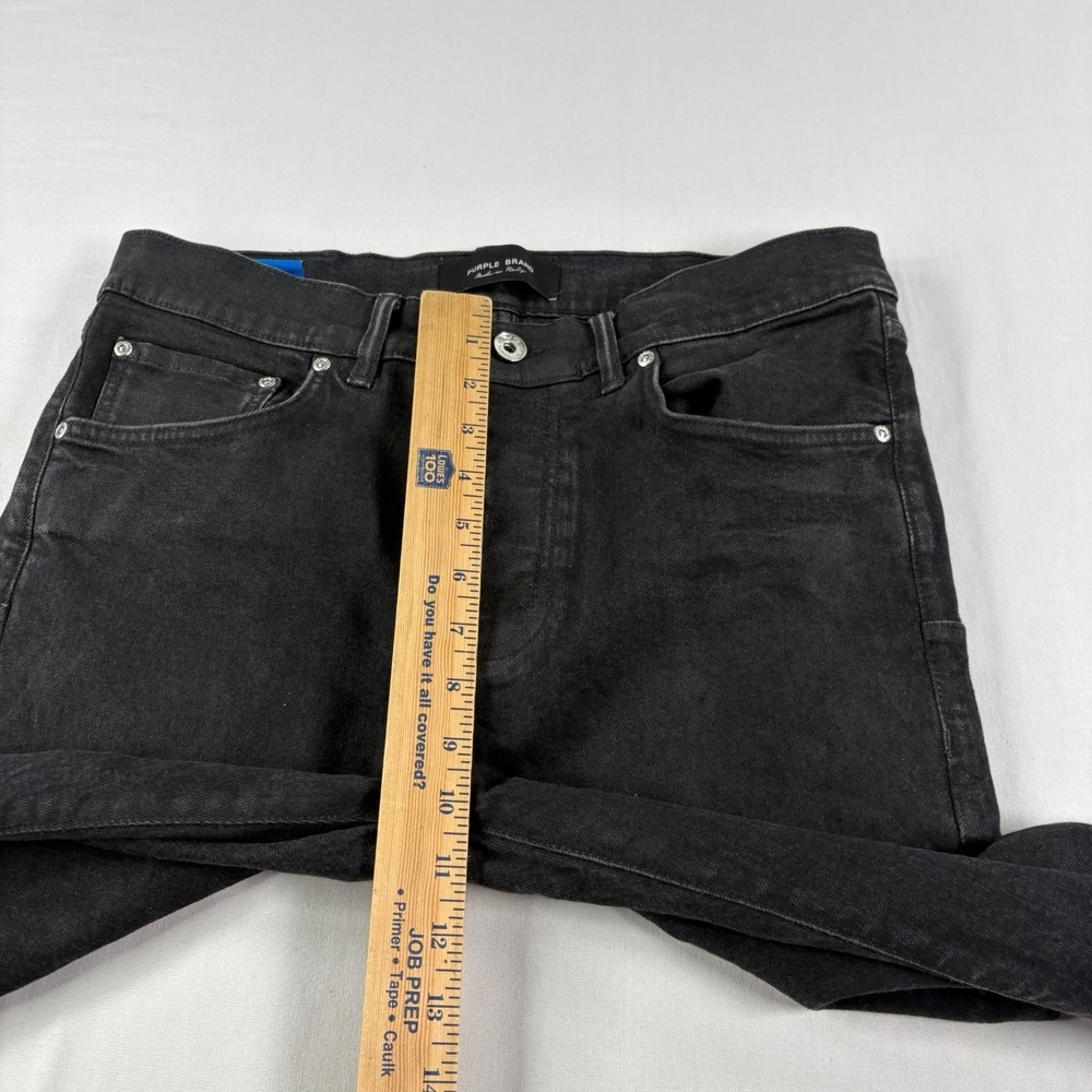 Purple Brand Jeans Mens 34x32 Black P001 Skinny Denim Button Fly - Picture 11 of 15